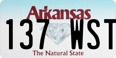 AR license plate 137WST