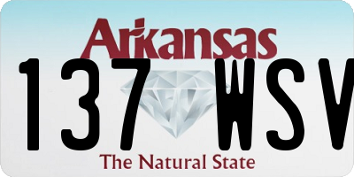 AR license plate 137WSV
