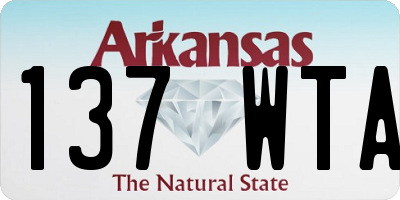 AR license plate 137WTA