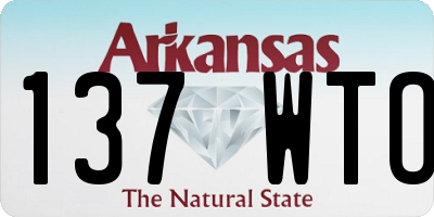AR license plate 137WTO