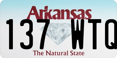AR license plate 137WTQ