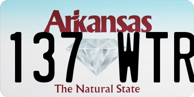 AR license plate 137WTR