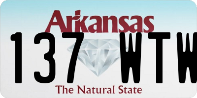 AR license plate 137WTW