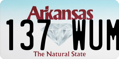 AR license plate 137WUM