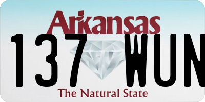 AR license plate 137WUN