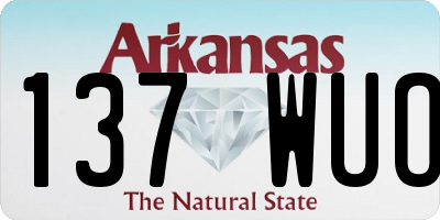 AR license plate 137WUO