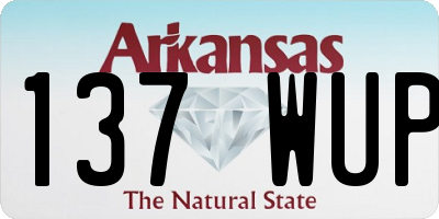 AR license plate 137WUP