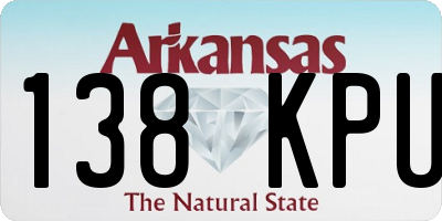 AR license plate 138KPU