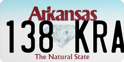 AR license plate 138KRA