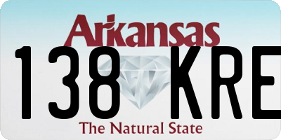 AR license plate 138KRE