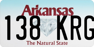 AR license plate 138KRG