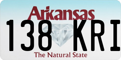 AR license plate 138KRI