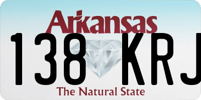 AR license plate 138KRJ