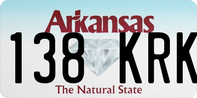 AR license plate 138KRK