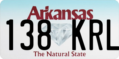 AR license plate 138KRL