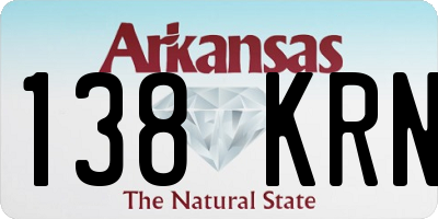 AR license plate 138KRN