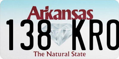 AR license plate 138KRO