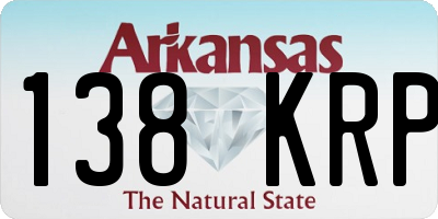 AR license plate 138KRP
