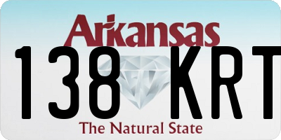 AR license plate 138KRT