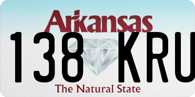 AR license plate 138KRU