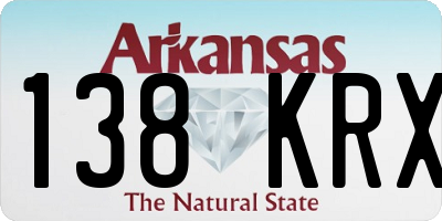 AR license plate 138KRX