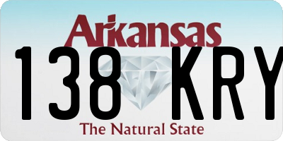AR license plate 138KRY