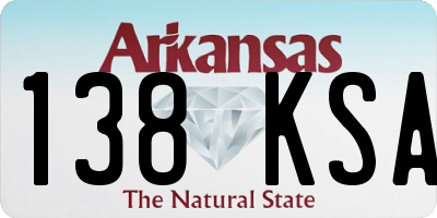 AR license plate 138KSA