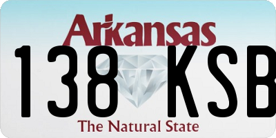 AR license plate 138KSB