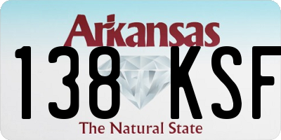 AR license plate 138KSF