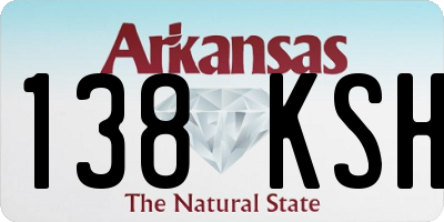 AR license plate 138KSH