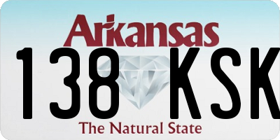 AR license plate 138KSK