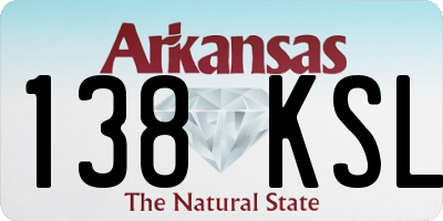 AR license plate 138KSL