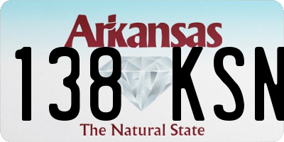 AR license plate 138KSN