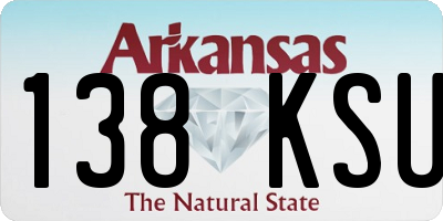 AR license plate 138KSU