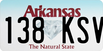 AR license plate 138KSV