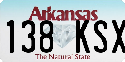 AR license plate 138KSX
