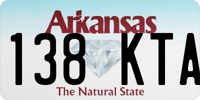 AR license plate 138KTA