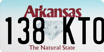 AR license plate 138KTO