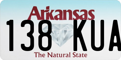 AR license plate 138KUA