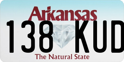 AR license plate 138KUD