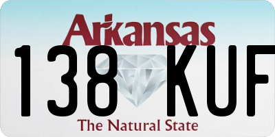 AR license plate 138KUF