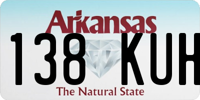 AR license plate 138KUH