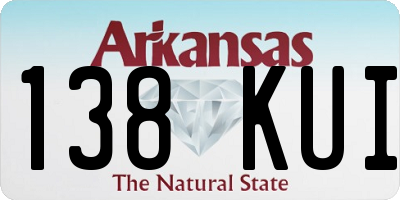 AR license plate 138KUI
