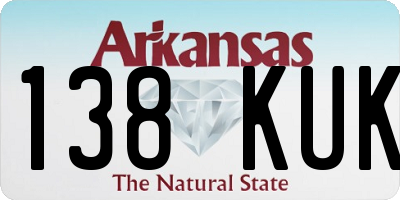 AR license plate 138KUK