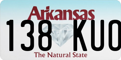 AR license plate 138KUO