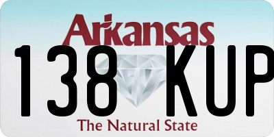 AR license plate 138KUP
