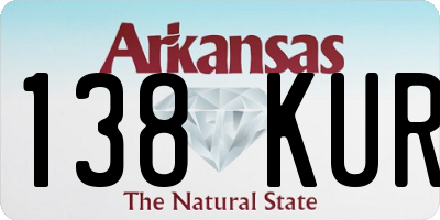 AR license plate 138KUR