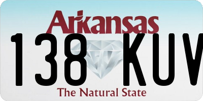 AR license plate 138KUV