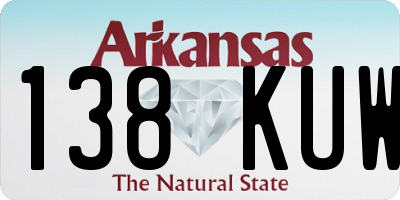AR license plate 138KUW