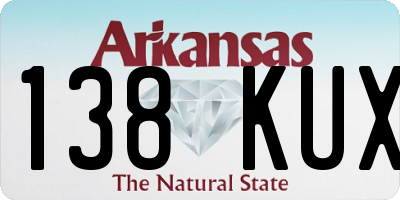 AR license plate 138KUX